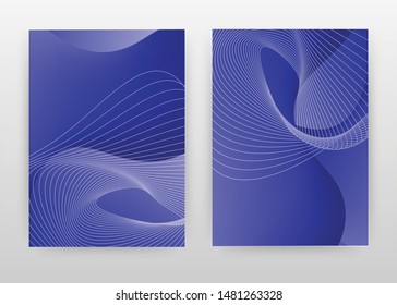 Geometric 3d round pearls and lined design for annual report, brochure, flyer, leaflet, poster. Geometric lines, pearls on blue background. Abstract A4 brochure template. Flyer vector illustration.
