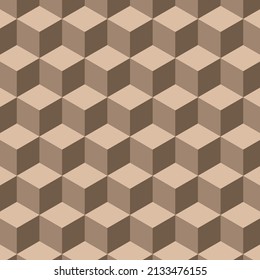 Geometric 3D Seamless Pattern Vector.