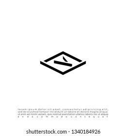 geometric 3d shadow square with abstract Y logo letter design concept