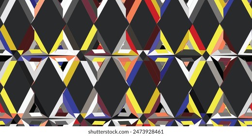 Geometric 3d shapes seamless pattern. Modern geometric texture design. Vector illustration. 