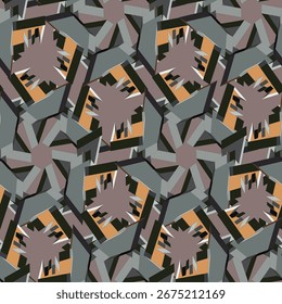 Geometric 3d shapes seamless pattern. Modern geometric texture design. Vector illustration. . Vector illustration