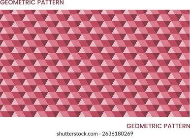 Geometric 3D Triangle Seamless Pattern – Red Polygonal Background