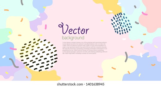 Geometric 80s style abstract background pattern for greeting card or presentation