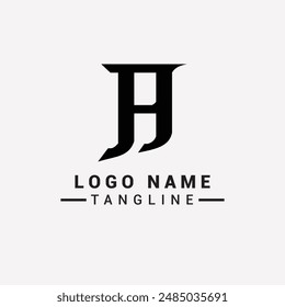 geometric "A" letter logo design, simple, unique style, black and white, no gradient