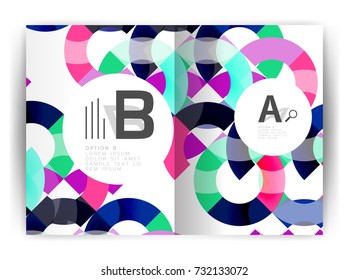 Geometric a4 annual report cover print template, brochure template layout, cover design annual report, magazine, flyer or booklet in A4. Business vector Illustration.