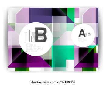 Geometric a4 annual report cover print template, brochure template layout, cover design annual report, magazine, flyer or booklet in A4. Business vector Illustration.