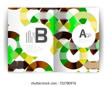 Geometric a4 annual report cover print template, brochure template layout, cover design annual report, magazine, flyer or booklet in A4. Business vector Illustration.