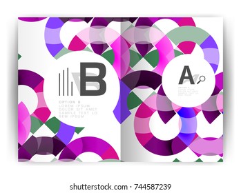 Geometric a4 annual report cover print template, brochure template layout, cover design annual report, magazine, flyer or booklet in A4. Business vector Illustration.