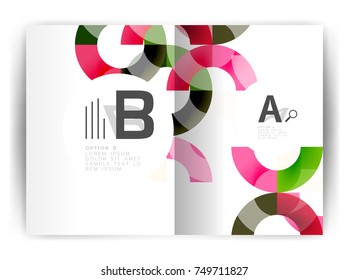 Geometric a4 annual report cover print template, brochure template layout, cover design annual report, magazine, flyer or booklet in A4. Business vector Illustration.