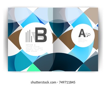 Geometric a4 annual report cover print template, brochure template layout, cover design annual report, magazine, flyer or booklet in A4. Business vector Illustration.