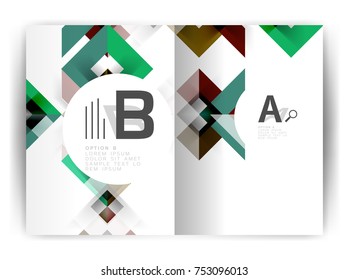 Geometric a4 annual report cover print template, brochure template layout, cover design annual report, magazine, flyer or booklet in A4. Business vector Illustration.