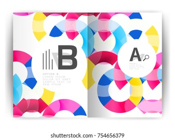 Geometric a4 annual report cover print template, brochure template layout, cover design annual report, magazine, flyer or booklet in A4. Business vector Illustration.