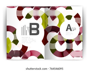 Geometric a4 annual report cover print template, brochure template layout, cover design annual report, magazine, flyer or booklet in A4. Business vector Illustration.
