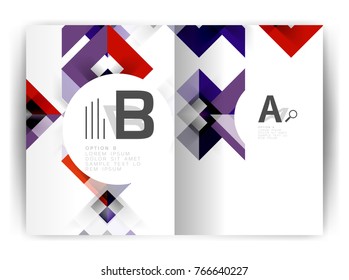 Geometric a4 annual report cover print template, brochure template layout, cover design annual report, magazine, flyer or booklet in A4. Business vector Illustration.