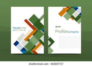 Página inicial geométrica a4, modelo de impressão de relatório anual de negócios, carta de correspondência com design de identidade corporativa