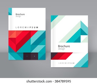 Geometric Absract background. blue and red diagonal lines. Brochure, flyer, poster, template. Cover design. vector-stock  illustration EPS 10