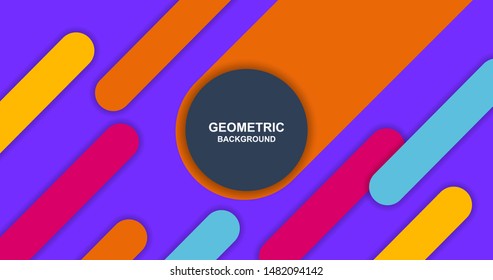 Geometric abstrack Background 4K. paper, banner, cover, pattern, future