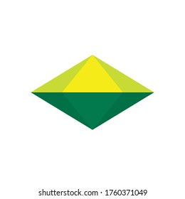 geometric and abstract 3d diamond flat style icon design, and figure theme Vector illustration