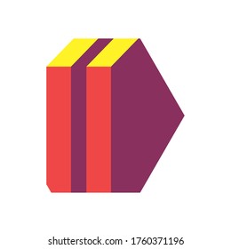 geometric and abstract 3d flat style icon design, shape and figure theme Vector illustration