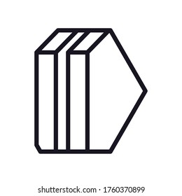 geometric and abstract 3d line style icon design, shape and figure theme Vector illustration