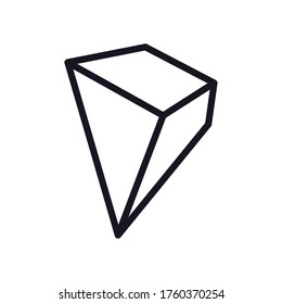 geometric and abstract 3d pyramid line style icon design, shape and figure theme Vector illustration