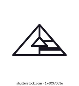 diseño de iconos, forma y tema de figura de la línea 3d geométrica y abstracta de la línea 3d Icono de la línea