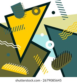 Projeto mênfis de fundo de arte abstrata geométrica