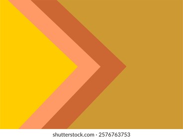 Geometric Abstract Art With Colorful Chevron Pattern in Earthy Tones