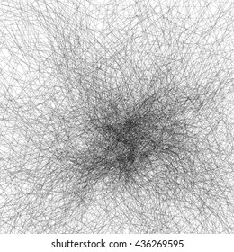 Geometric abstract art. Edgy, angular rough texture. Monochrome, black and white vector illustration