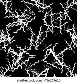 Geometric abstract art. Edgy, angular rough texture. Monochrome, black and white vector illustration