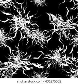 Geometric abstract art. Edgy, angular rough texture. Monochrome, black and white vector illustration