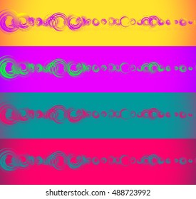 Geometric abstract art with random irregular spirals