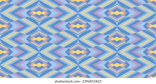 Geometric Abstract artwork, seamless pattern background and colorful gradient shapes. Illustrator (Eps10) vector template for wallpaper, background, wall art, textile, fabric, poster, etc.