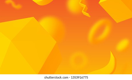 Geometric abstract background. 3D shapes composition. Vector