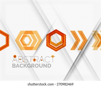 Geometric abstract background. Arrow, technology or motion concept