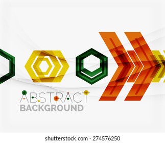 Fondo abstracto geométrico. Flecha, tecnología o concepto de movimiento