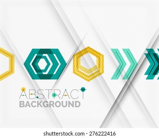 Geometric abstract background. Arrow, technology or motion concept