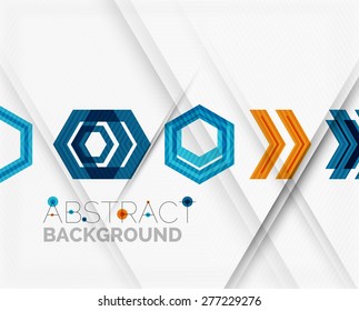 Geometric abstract background. Arrow, technology or motion concept
