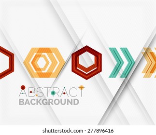 Fondo abstracto geométrico. Flecha, tecnología o concepto de movimiento