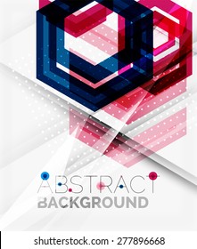 Geometric abstract background. Arrow, technology or motion concept