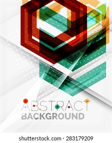 Geometrischer abstrakter Hintergrund. Konzept für Arrow, Technologie oder Bewegung
