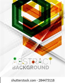 Geometric abstract background. Arrow, technology or motion concept