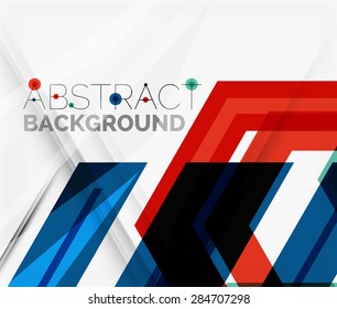 Geometric abstract background. Arrow, technology or motion concept