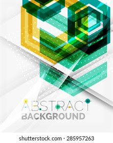 Geometric abstract background. Arrow, technology or motion concept