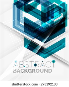 Geometric abstract background. Arrow, technology or motion concept