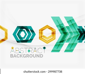 Geometric abstract background. Arrow, technology or motion concept