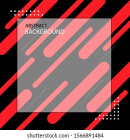 geometric abstract background, with black and red. and transparent boxes for writing or photo posts.