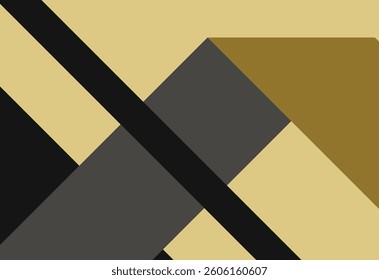 Geometric abstract background with black and yellow squares. Vector illustration.