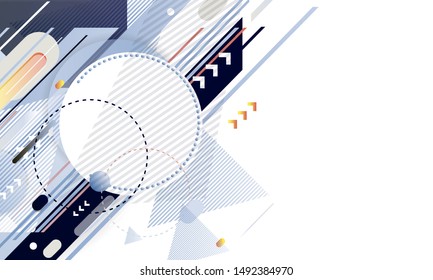 Geometric abstract background blue banner trend gradient textured business