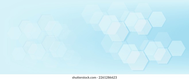 Fondo geométrico abstracto con hexagones azules. Molécula de estructura y comunicación. Ciencia, tecnología y concepto médico. Ilustración del vector